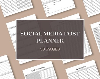 Ultimate Social Media Planning Kit, Social Media Post Content Planner, Content Creation, Social Media Content Calendar, Social Media Planner
