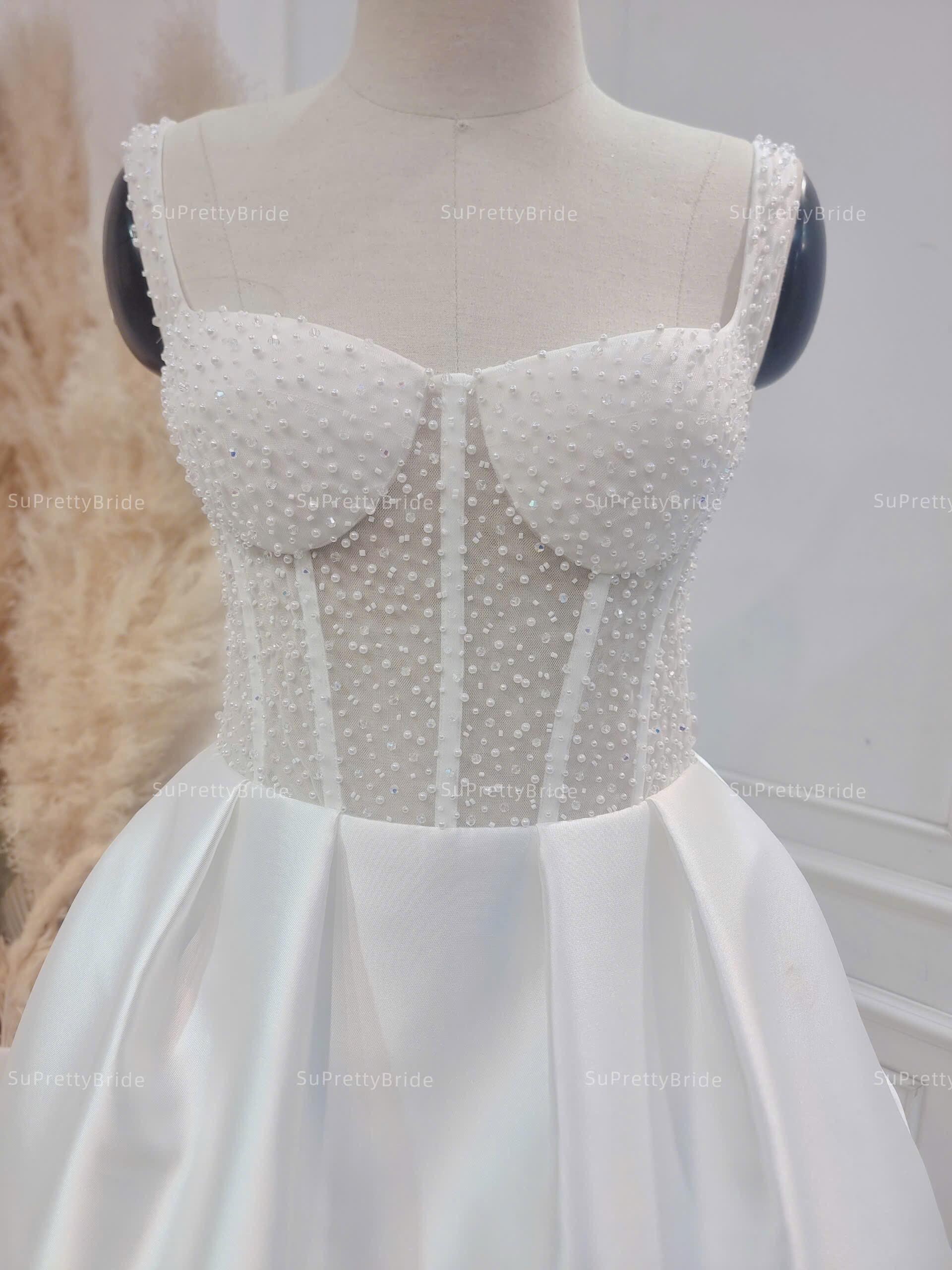 Mini Wedding Dress Beaded. Reception Dress for Bride. Vegas Wedding ...