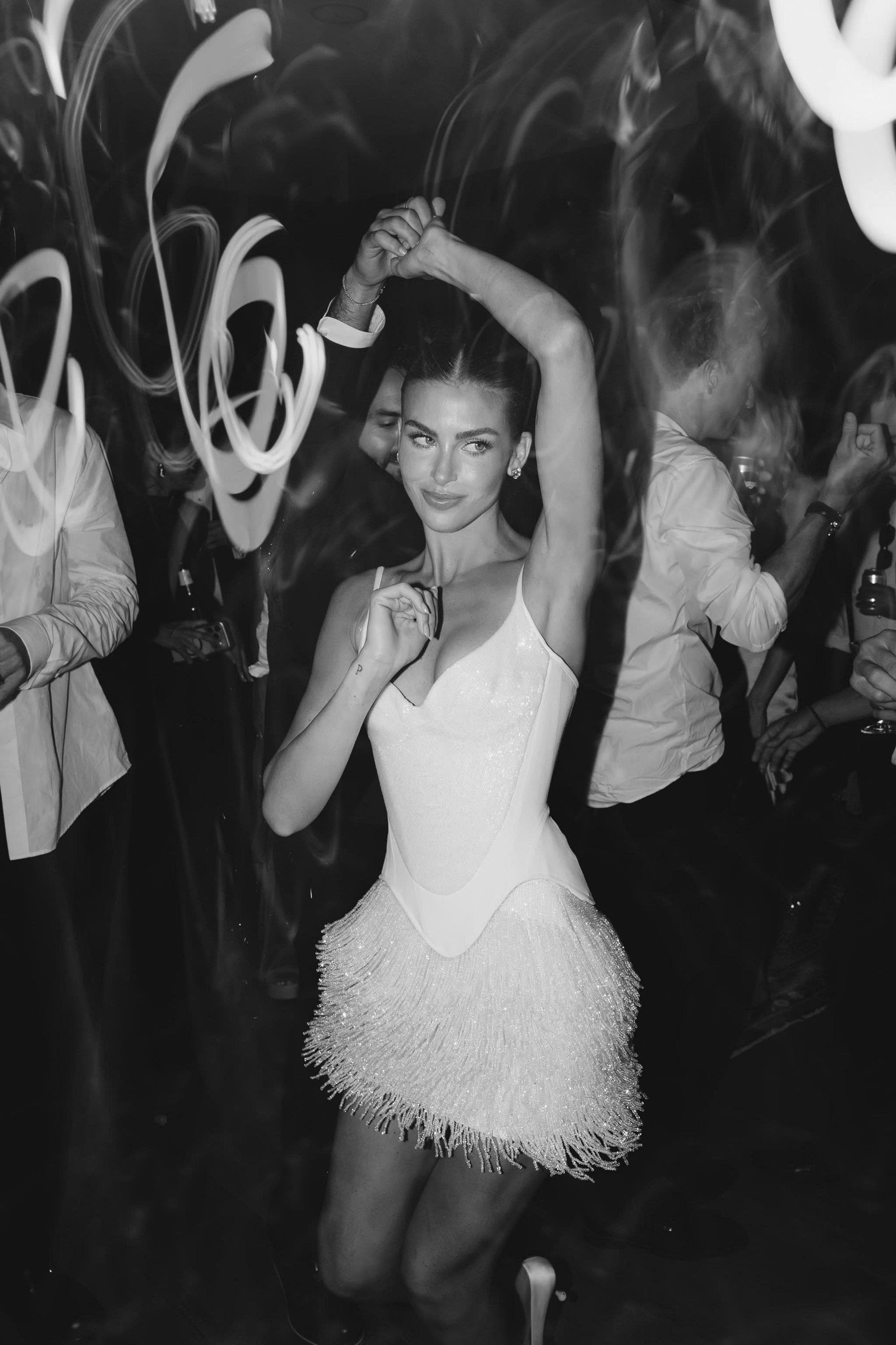 pearl bachelorette dress Sizes:2 catching yet comfortable look dress_type_Rhinestone La Lune Lace Back