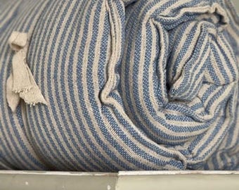 Maitri: Recycled Cream stripes Floor Cushion 70 x 180cm