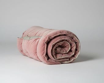 Maitri: Velvet and Linen mattress - Rose
