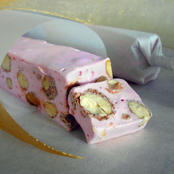 Organic Spring Pink Cinnamon Almond Nougat By Have It Sweet