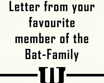 Brief van je favoriete vleermuisfamilielid