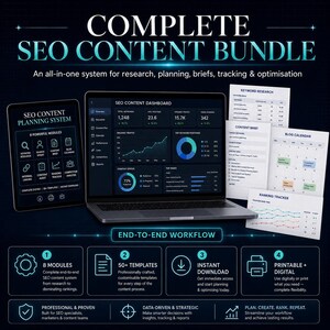 Sistema de planificación de contenido SEO, rastreador de palabras clave, planificador de blogs (descarga digital) imagen 7