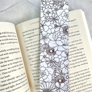 Floral Love Laminated Bookmark, Bookish Merch, Aesthetic Bookmark, Gift For Book Lovers, Gift for Readers, Botanical Bookmark, Flower Power