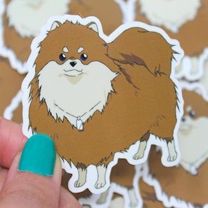 Pomeranian Sticker, Vinyl Dog Sticker