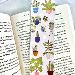 House Plants Laminated Bookmark, Bookish Merch, Aesthetic Bookmark, Gift For Book Lovers, Gift for Readers, Botanical Bookmark, Plant Lady