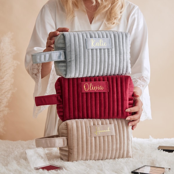 Custom Makeup Bag|Personalized Bridesmaid Gifts|Travel Toiletry Bag|Thanksgiving gift|Birthday Gift for her|Cosmetic Bag|Valentine's Day