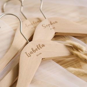 Personalized Bridesmaid Hangers, Wedding Hanger, Bridesmaid Gifts, Wedding Name Hangers, Wooden Engraved Hanger, Bridesmaid Hangers, Gift