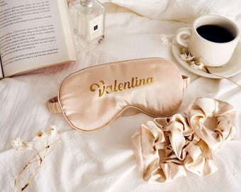 Personalised Luxury Eye Mask|Customised Bride Sleep Mask|Bridal Party|Personalized Wedding Favor|Birthday Present|Bridesmaid Proposal Gift