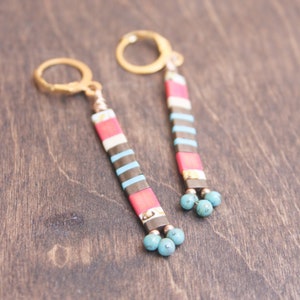 earrings, dangle earrings, trendy jewelry, boho jewelry, woven earrings, earrings, tila bead earrings, tila bar earrings, tila jewelry