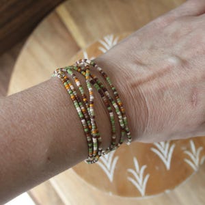long beaded necklace, boho necklace, seed bead necklace, wrap bracelet, beaded necklace, multi layer necklace, thin necklace, minimalist