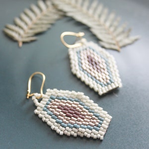 Beaded  earrings, bead earrings, seed bead earrings, dangle earrings, beaded earrings, seedbead earrings, hand woven earrings