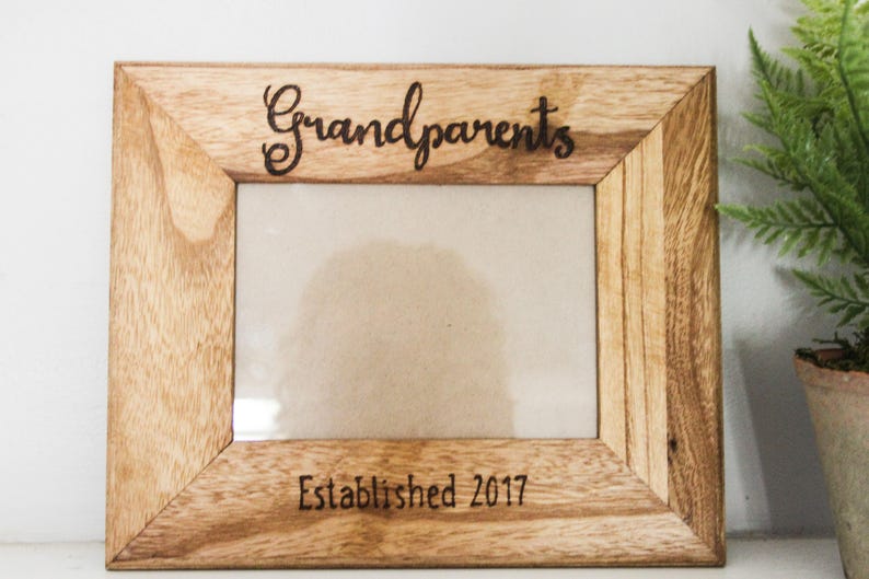 Grandparents picture frame rustic home decor photo frame custom picture frame- cousin frame picture frame personalized frame