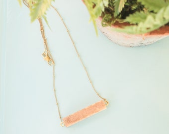 Resin Bar Necklace, Glitter, Pendant Necklace, Botanical Necklace, Boho Jewelry, Resin Flower Pendant, Woodland Jewelry, Terrarium Necklace