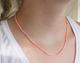long beaded necklace, boho necklace, seed bead necklace, beaded necklace, simple beaded necklace, thin necklace, minimalist