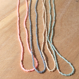 long beaded necklace, boho necklace, seed bead necklace, beaded necklace, simple beaded necklace, thin necklace, minimalist