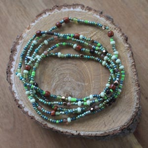 long beaded necklace, stretch bracelet, seed bead necklace, wrap bracelet, beaded necklace, multi layer necklace, thin necklace, minimalist