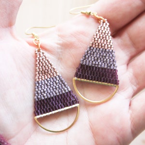 Beaded fringe earrings, bead earrings, seed bead earrings, dangle earrings, long beaded earrings, tassel earrings,