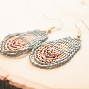 Beaded fringe earrings, bead earrings, seed bead earrings, dangle earrings, long beaded earrings, tassel earrings,