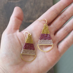 Beaded earrings, bead earrings, seed bead earrings, dangle earrings, long beaded earrings, tassel earrings,