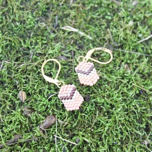 Petits chevrons // Boucles d'oreilles franges en perles, boucles d'oreilles perles, boucles d'oreilles perles de rocaille, boucles d'oreilles pendantes image 3