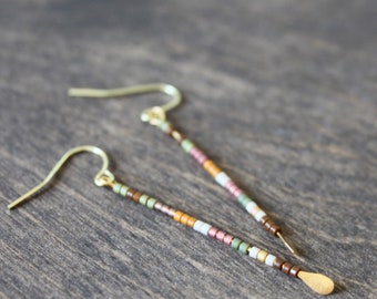 earrings, dangle earrings, trendy jewelry, boho jewelry, minimalist earrings, dainty earrings, stick earrings, earrings, delica earrings