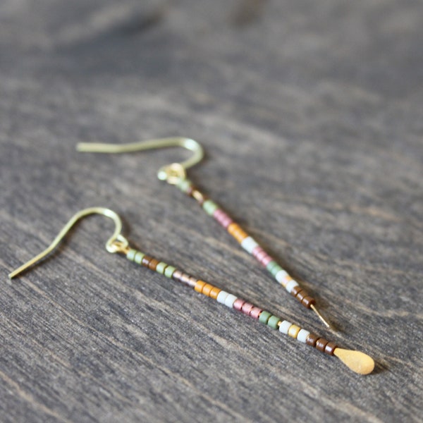 earrings, dangle earrings, trendy jewelry, boho jewelry, minimalist earrings, dainty earrings, stick earrings, earrings, delica earrings