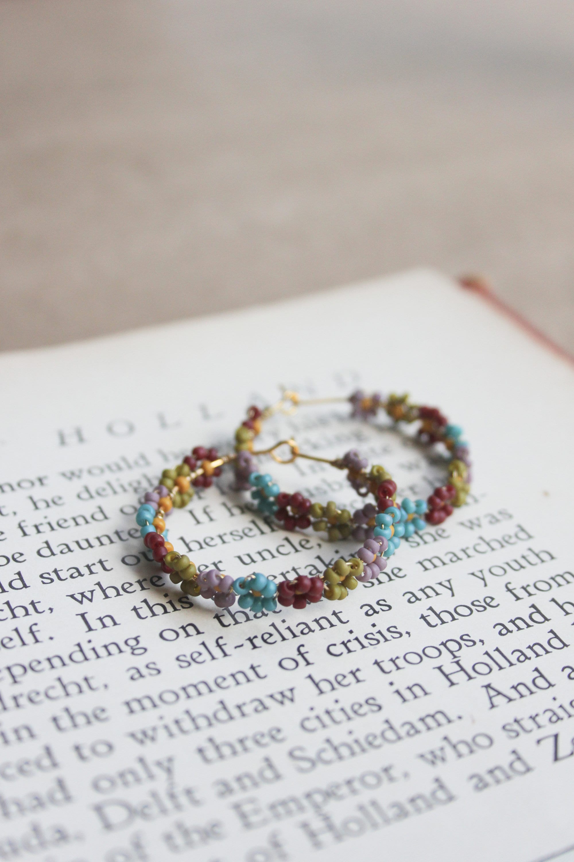 Woven Seed Bead Hoops Flower Hoops 90's Style Jewelry Etsy Canada