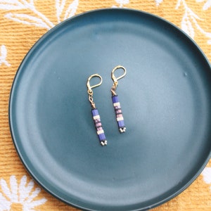 earrings, dangle earrings, trendy jewelry, boho jewelry, woven earrings, earrings, tila bead earrings, tila bar earrings, tila jewelry