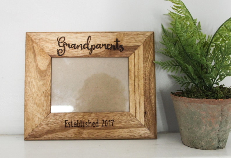 Grandparents picture frame rustic home decor photo frame custom picture frame- cousin frame picture frame personalized frame