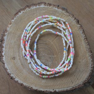 long beaded necklace, stretch bracelet, seed bead necklace, wrap bracelet, beaded necklace, multi layer necklace, thin necklace, minimalist