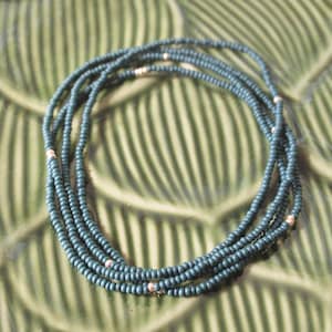 long beaded necklace, boho necklace, seed bead necklace, wrap bracelet, beaded necklace, multi layer necklace, thin necklace, minimalist