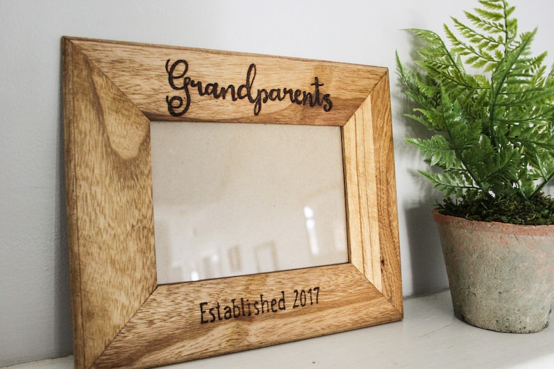 Grandparents picture frame rustic home decor photo frame custom picture frame- cousin frame picture frame personalized frame