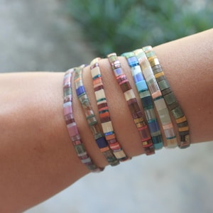 tila bracelet, stacking bracelets, beaded bracelet, stretch bracelets, boho bracelets, festival jewelry, bracelets for summer, gift for her