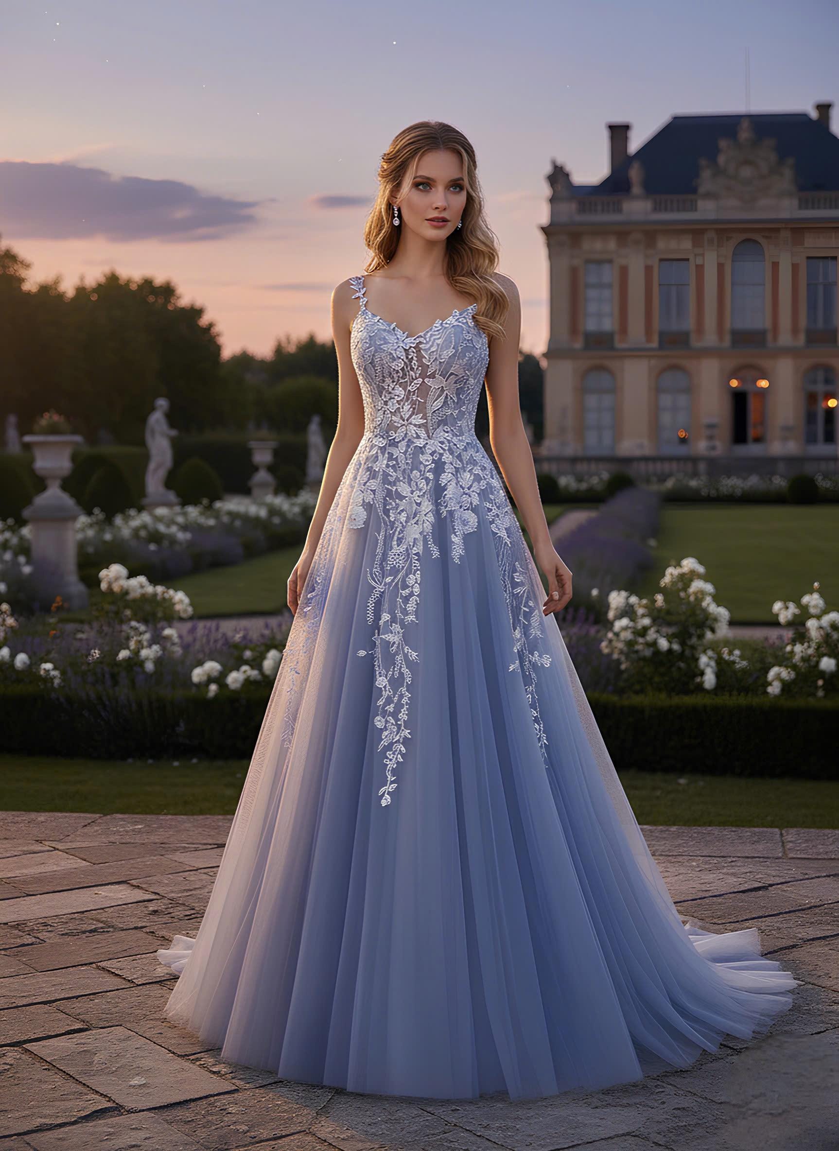 etsy blue wedding dress Gray Velvet Short Sleeve Dress romantic tulle dress Core Colors:Moroccan Red made for outdoor brides