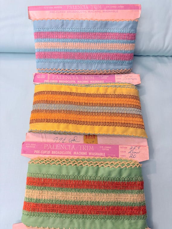 VINTAGE 1970s Palencia Brand 3" Trim Your Choice of Color