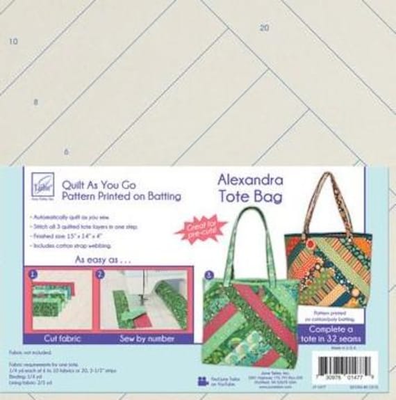 KIT TOTE BAG Alexandra Tote Sew as You Go Sew by Number