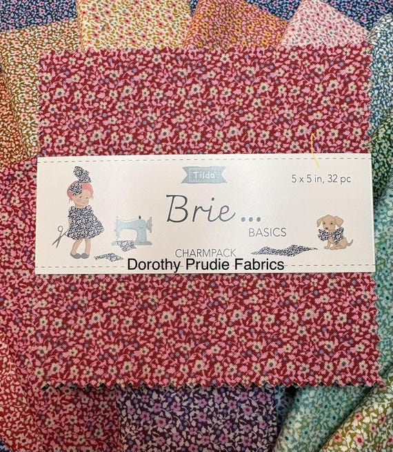 Imported Norwegian CHARM PACK 5" TILDA Brie Floral Basics