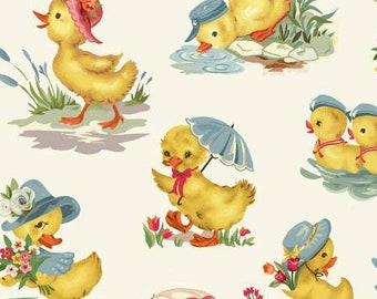 FABRIC EASTER Little Darlings Chicks Ducks by Freckle and Lollie   We combine shipping
