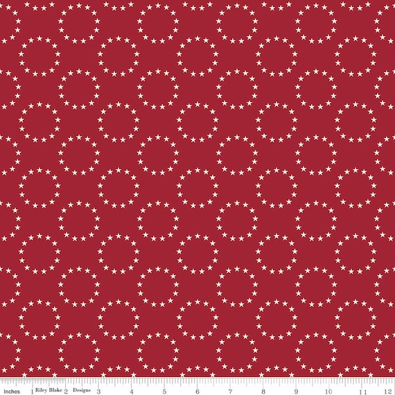 FABRIC 13 COLONIES INDEPENDENCE on Red