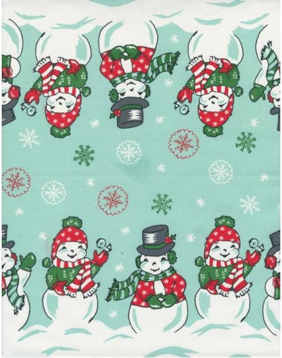 FABRIC GRANNY'S Kitchen Towel Fabric SNOWY Christmas Moda toweling 1 Yard
