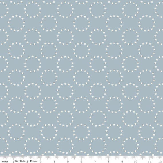 FABRIC 13 COLONIES INDEPENDENCE on Light Blue