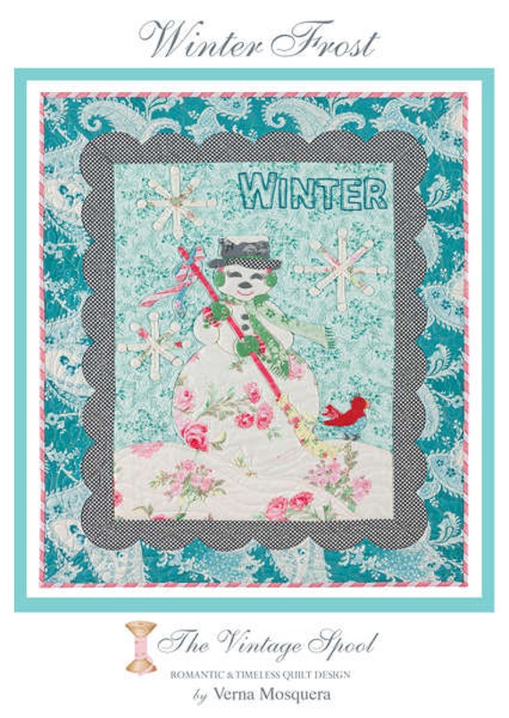 Clearance PATTERN WINTER FROST Snoman Quilt Applique part of Four Seasons collection