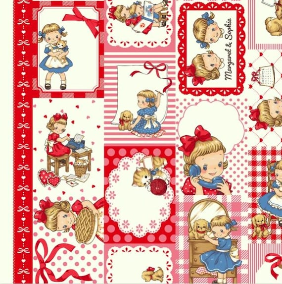FABRIC Japanese Margaret and Sophie Dolls Like a Picture Book