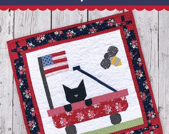 PATTERN mini SWEET KITTY of Summer Patriotic Quilt