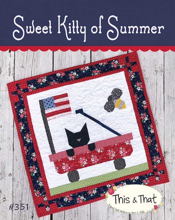 PATTERN mini SWEET KITTY of Summer Patriotic Quilt