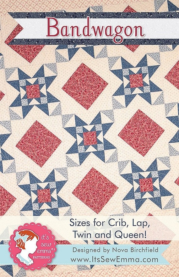 PATTERN BANDWAGON Quilt Pattern makes 4 different sizes      We combine shipping