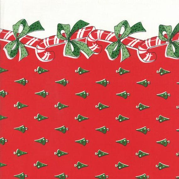FABRIC Granny's Kitchen Towel Fabric CANDY CANE Christmas Moda toweling 1 Yard