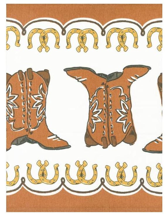 FABRIC Kitchen Toweling COWBOY BOOTS Toweling